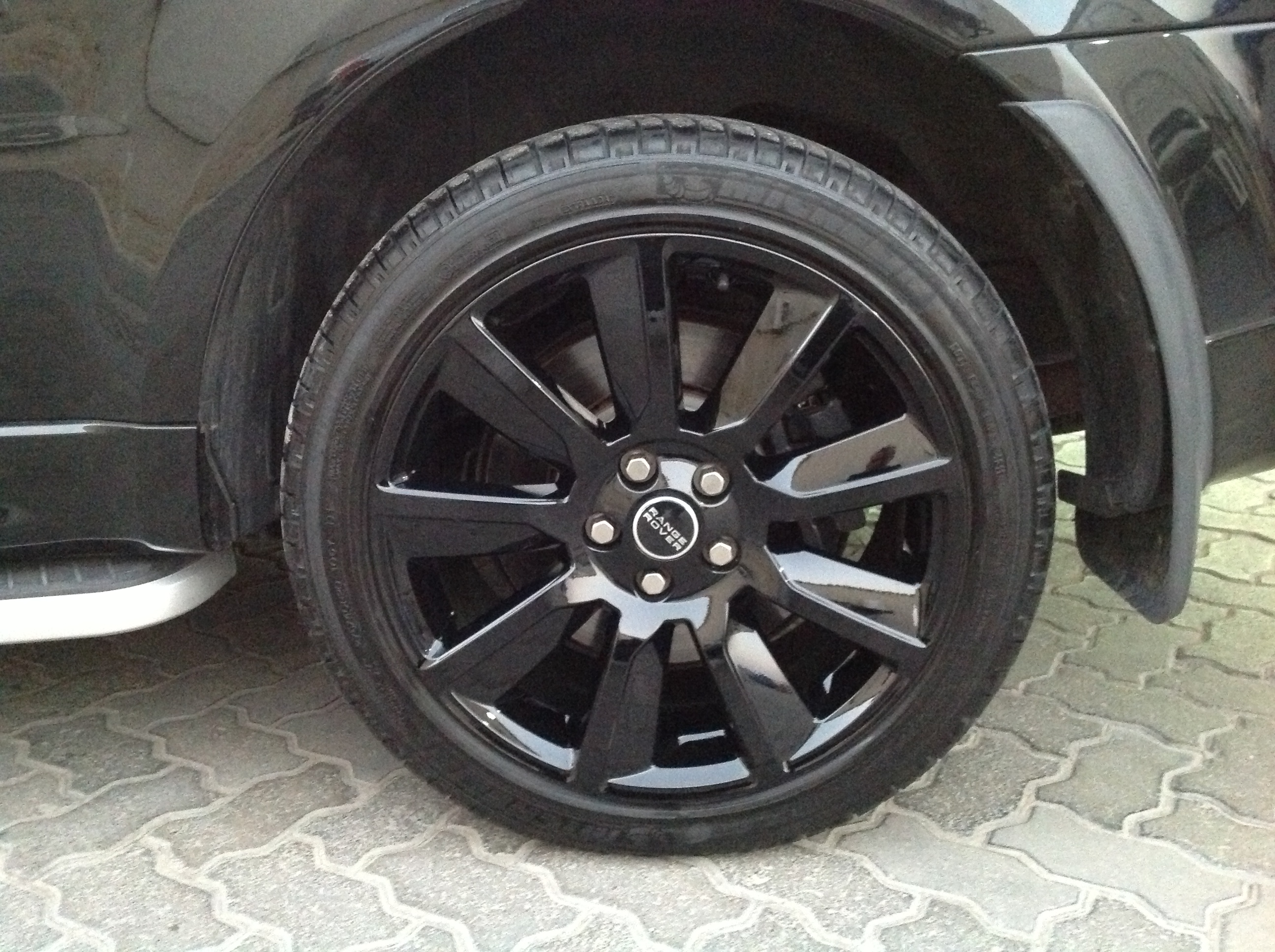 Black range rover after