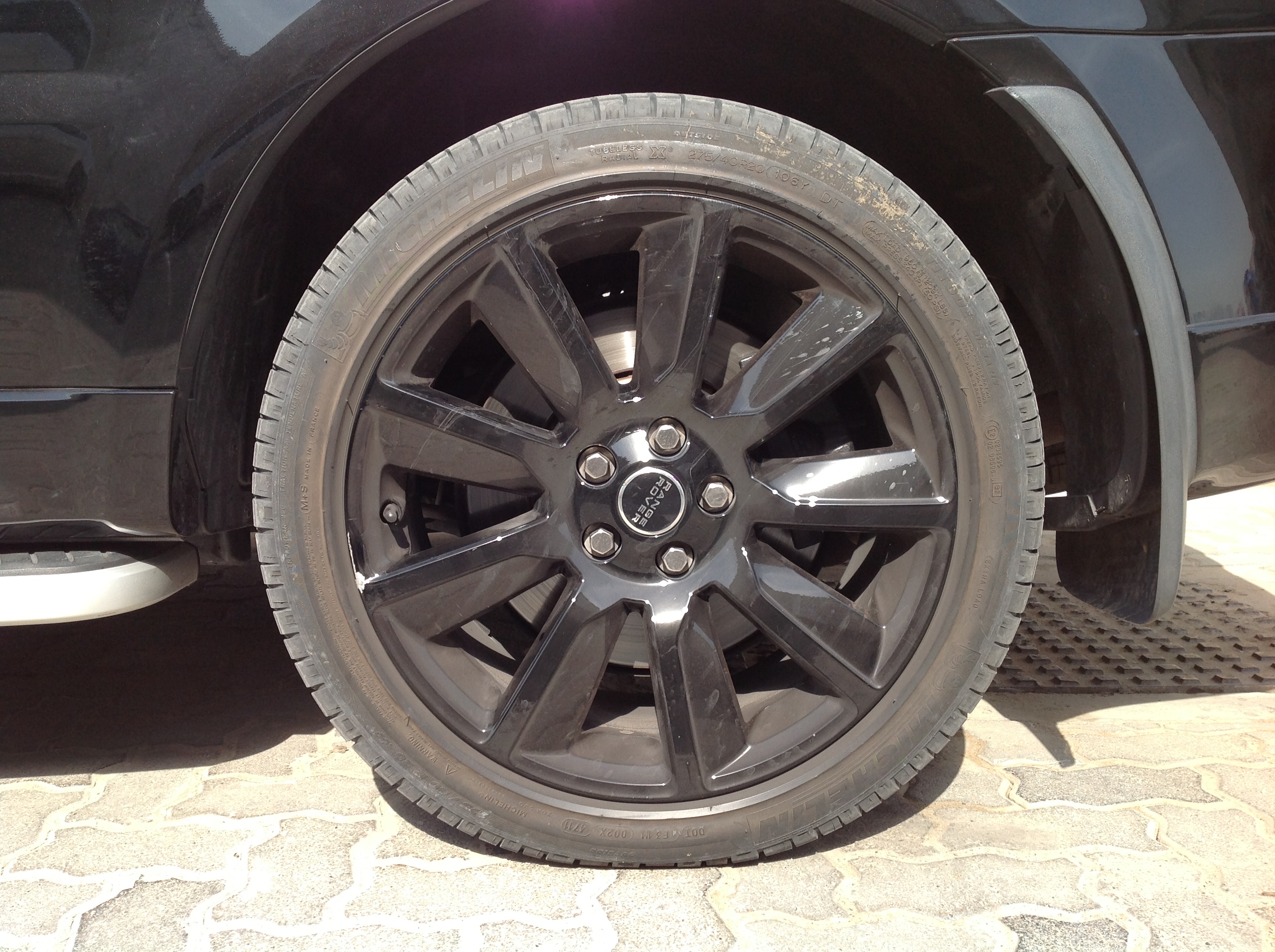 Black range rover before